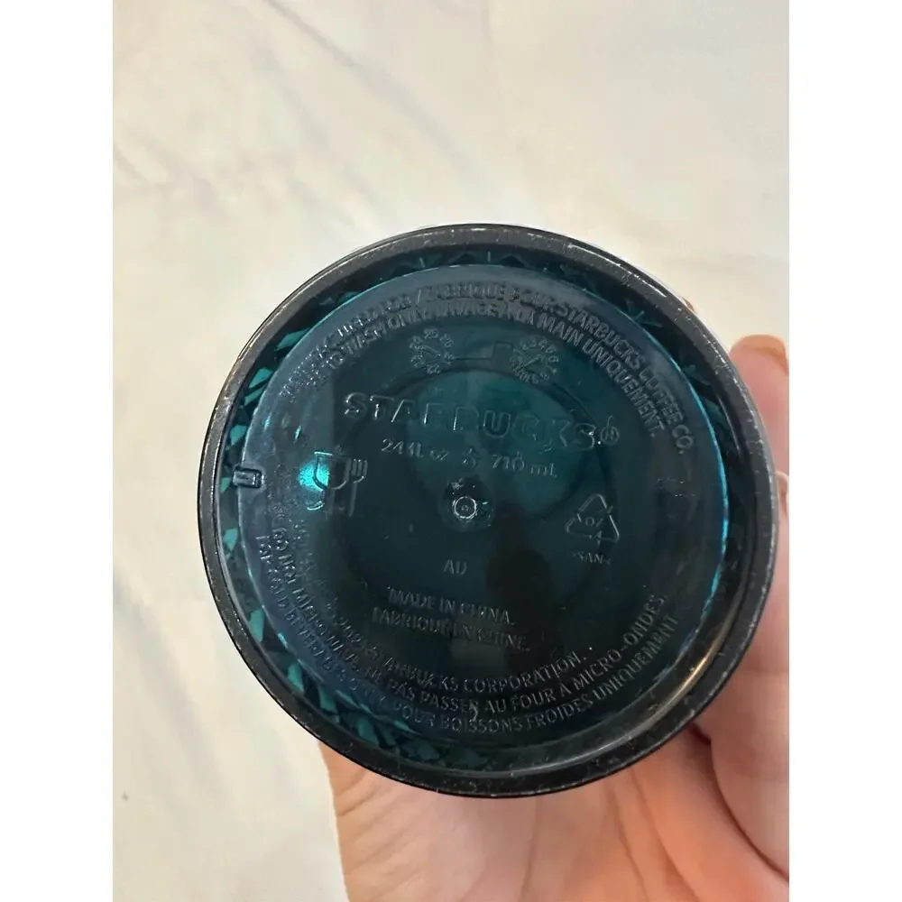 Starbucks Cold Drink Cup Diamond Studded Tumbler 24oz - Green
